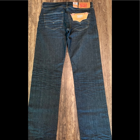 LEVIS 501 straight leg button fly black jean 32/32 - Picture 6 of 8